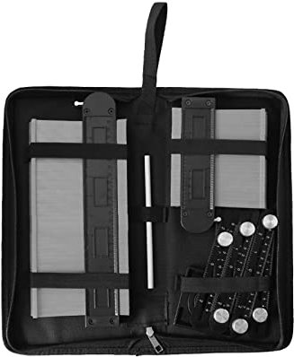 5 pz/set Allargare Profilo Modello 5 10 Calibro di Contorno Nucleo In Lega Strumento di Misura Righello Regolabile a 6 Pieghevoli for Piastrelle Laminato per lavorazione del legno, design decorativo