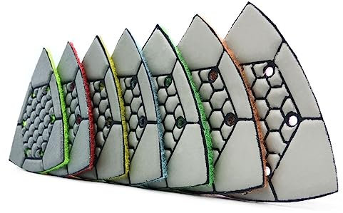 Almohadillas pulidoras de diamante, 7 piezas de almohadillas de lijado triangulares de 3,8 Almohadillas de pulido en seco de diamante Papel de lija for herramienta renovadora Almohadillas de pulido o