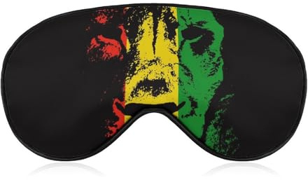 Bequemer Augenschutz für die Nacht, Reggae Rasta Flagge, Löwen-Augenschutz, weiches elastisches Band für Damen und Herren