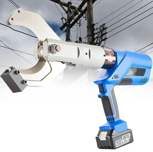 Battery Powered Hydraulic Cable Cutter Wire CutterCable Cutter Cable Shears with LED Display/Battery18v Electric Ratchet Cable Cutter Cut Armored Cable85C