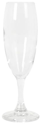 PEGANE Lot de 6 verres coupe à champagne, verre à vin transparent, verre forme tulipe à pied 19cl - Dimension : 6.3x19.8cm