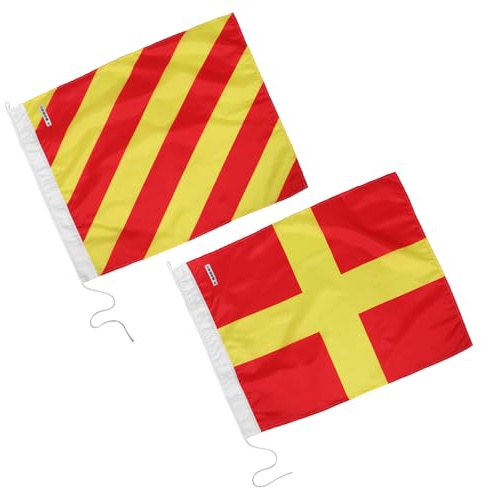 Abaodam 2 Pavillons De Signalisation Drapeaux De Code Nautique Bannières De Signalisation Marine Drapeaux De Pour Bateaux De Décoration De