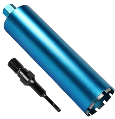 CPROSP Couronne Diamant pour Carotteuse Ø110mm avec Adaptateur SDS PLUS | Soudée par Faisceau Laser, 1¼ UNC, L450mm, Forage à Humide, Trépan pour Percer Dans le Béton, Maçonnerie et Pierre