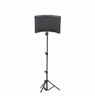 JBH-AK01 Soporte de Micrófono con Altura Ajustable y Pantalla de Aislamiento Acústico para Grabación Profesional