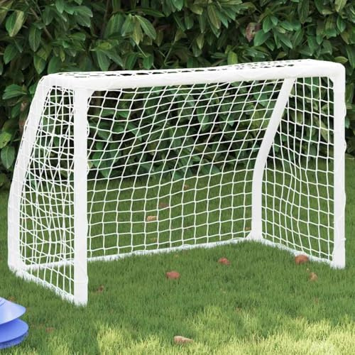 Fußballtor für Kinder 2er Set inkl. Ball & Pumpe - Stabiles Mini Fußballtor für Garten & Indoor - Metallrahmen 64x35x48 cm