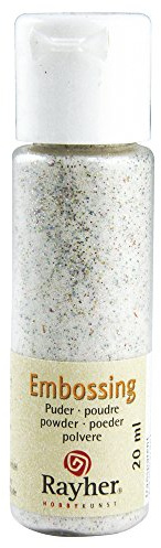 RAYHER 28000990, Embossing-Puder, 20 ml Flasche, regenbogen, transparent