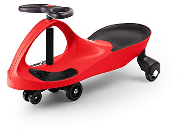 Didicar Fiery Red Ride On Wiggle Car | Sit On Scooter for Kids | Balance Toy Cars with Seat & Steering Wheel | Toddler Gifts for 3+ Year Old Boys & Girls | Vehicles for Indoor & Outdoor Play