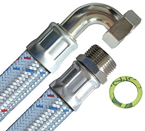 Panzerschlauch 1AG x 1ÜM Bogen (DN25)