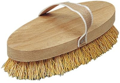 VERDELOOK Spazzola brusca Ovale in radica con passamano in Nylon, 22 cm, per Cavalli o Pulizia edilizia mobili