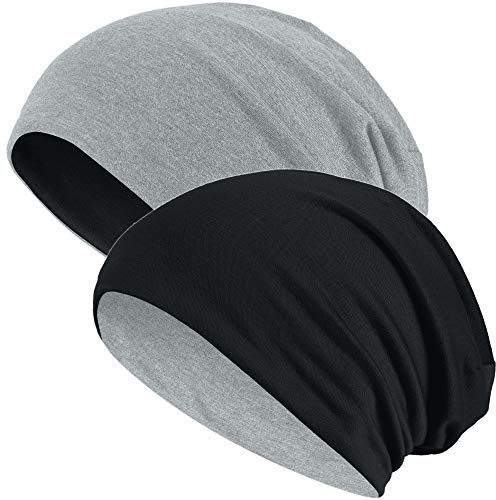 Hatstar Wende-Beanie für Damen & Herren, einfarbig oder zweifarbig, Outdoor Slouch Beanie, Fahrradmütze aus Baumwoll-Mix, One Size, atmungsaktive Laufmütze, Bequeme Übergangsmütze für Sommer