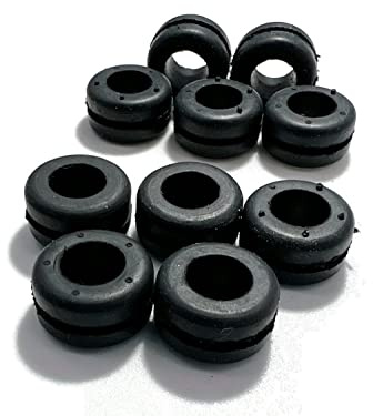 Exoda Kabeltülle 8mm Gummitülle 10 Stück hitzebeständig bis 90 GradC | Set mit 10 Kabeltüllen, hitzebeständig bis 90 GradC, vielseitige Anwendbarkeit, sichere Kabelführung, nahtlose Integration, h