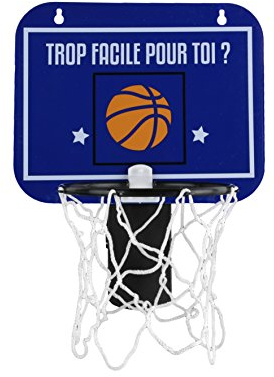 MISTER GADGET MG3087 Panier de Basket pour Corbeille à Papier Blanc ou Bleu Plastique H24,7 x 18,5 x 20 cm