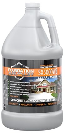 Armor SX5000 WB DOT Approved Deep Penetrating Water Based Silane Siloxane Concrete Sealer, Brick Sealer, Paver Sealer, and Water Repellent Sealer Salt Guard