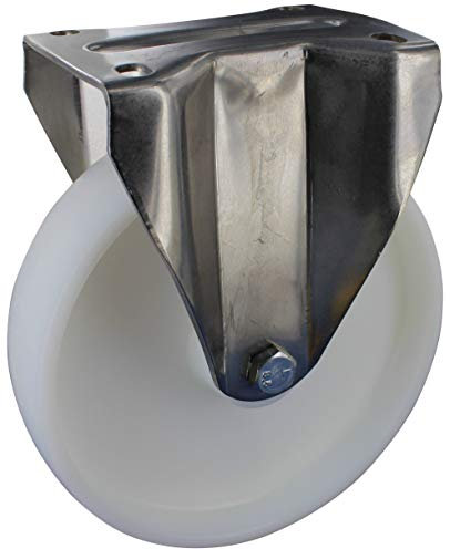 Rollentechnik Edelstahlrollen Bockrolle Ø125mm Polyamid Anschraubplatte