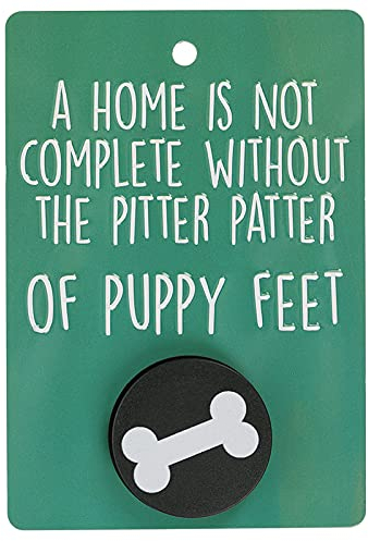 Pooch Pals A Home Is Not Complete Without The Pitter Patter Of Puppy Feet Dog Lead Holder Wall Mounted Plaque Pop-Out Hook Hanger