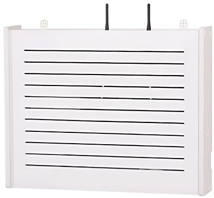 ECTbicyk WIFI Router Box Router Aufbewahrungsbox Router Regal Wand Router Verstecken Schrank Kabel Verstecken Box Wand für Wohnzimmer Schlafzimmer (44 x 9.5 x 41 cm)