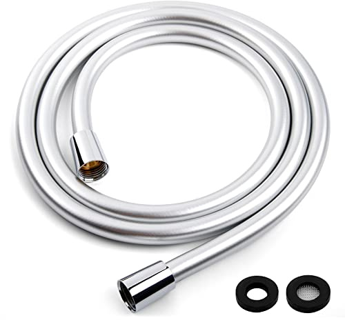 LEEFE PVC Smooth Shower Hose Flexible Anti-Kink Handheld Shower Head Hose with Brass Connections 1.75M / 69 Inch