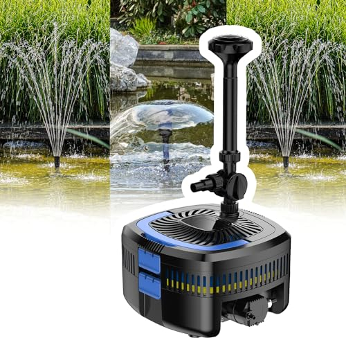 BluGarda BluFilter 3611-3-in-1 Teichpumpe mit Filter - Teichfilteranlage & UV-C Filter - Für Fischteich & Kleine Teiche - Filterpumpe Komplettset - 3.600 L/h - 11W UVC Klärer Lampe