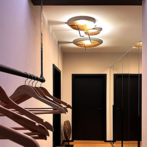 s.luce LED Wand- und Deckenlampe Hook, Farbe:Blattgold, Größe:Ø 60cm