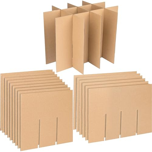 3 Sets Kit contenitori per trasloco piatti Scatolone per Trasloco Bicchieri Set da cucina Divisori per celle ondulate Adattano in una scatola grande da 16 x 12 x 12 pollici (scatola non inclusa)