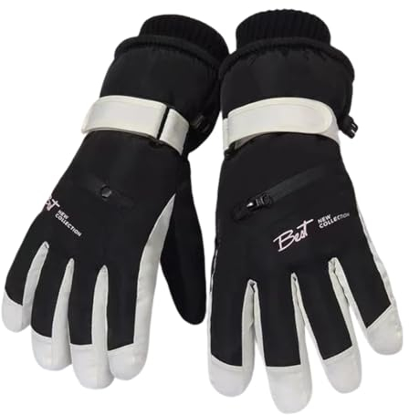 Hcclijo Damen Outdoor Sports wasserdichte Skihandschuhe Touchscreen Anti Rutsch Handschuhe Reiten warme Handschuhe Laufhandschuhe Black