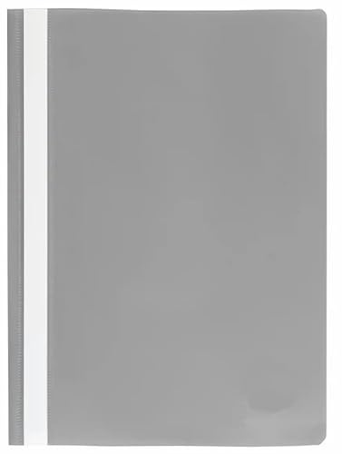 Papiertiger Schnellhefter PP für Schule und Büro (Standard, Grau, 100er Pack)