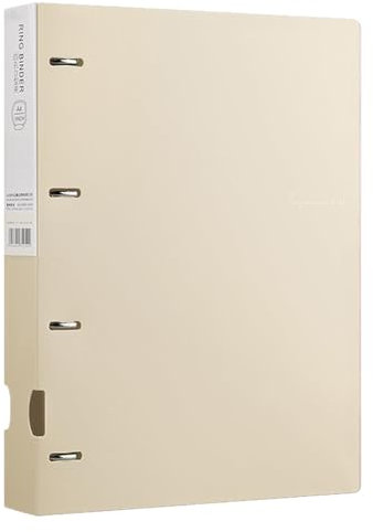 Vriusi A4 File Folder, Loose- Storage Book, 4-Hole Document Folder Project Organizer, Refillable Binder Organizer, D-type Quick Work Folder, Project Organizer Binder for School