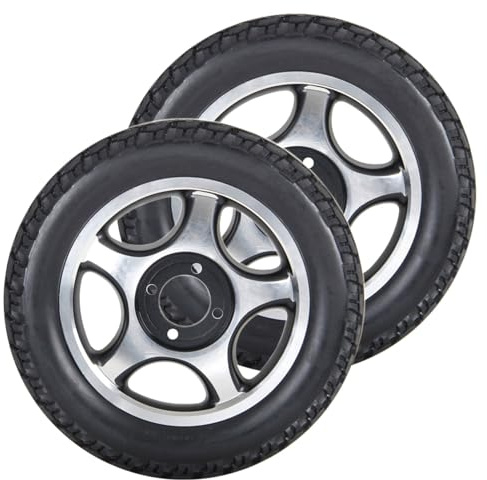 Paar 12“ Rollstuhl-Hinterrad-Ersatzteile, 12 1/2 x 2 1/4 Vollgummireifen-Hinterräder für Elektrorollstühle, Walker