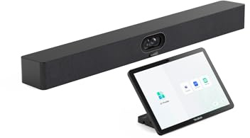 Yealink MeetingBar A40-031 - Solución de videoconferencia 4K Todo en uno con cámaras duales de 48 MP, Campo de visión de 120°, Matriz de micrófonos de 8 MEMS y Panel táctil CTP25, Compatible con