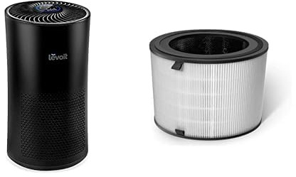 LEVOIT Luftreiniger HEPA Filter für Allergiker & 1Pack Ersatzfilter für Luftreiniger LV-H133, Echter Rauch-Filter