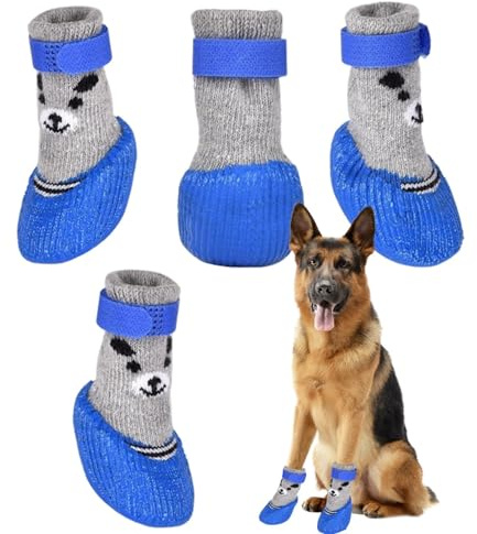 Wasserdichte Hundeschuhe, Winter, wasserdicht, rutschfest, für Welpen, verstellbarer Riemen, Pfotenschutz, Haustierbedarf, Hundeschuhe für große bis kleine Hunde