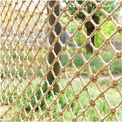 Kindersicherung Hanfseil Kletternetz Balkon Treppe Anti-Fallnetz Wanddekoration Trennwand Deckennetz Hindernisschutz Gartenzaun Netz 2 x 5 m (Größe: 3 x 4 m)