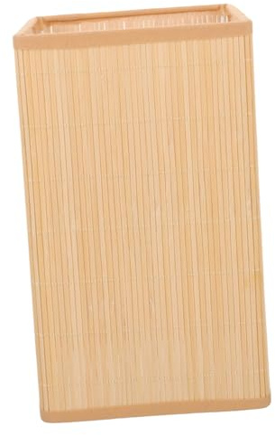 MUCKLILY paralume in bambù paralumi sfumature di grandi dimensioni paralume in vimini chiaro rustico per lampada a ciondolo a cesto sospeso ferro battuto