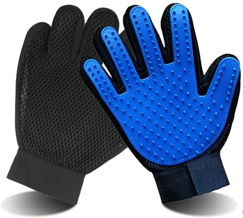 Katzenhandschuh, 2 PCS Fellpflege Handschuhe für Katze und Hund ,Fellhandschuhe Katze, Katzenhaare Handschuh, Katzenhaarentferner Handschuh Entfernt Katzenhaare und Hundehaare, Eine für Jede Hand