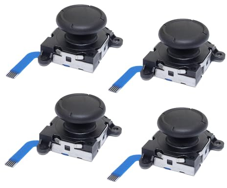 Young Wolf Reemplazo del controlador del joystick Joycon 4PCS para el palo pulgar del joystick analógico izquierdo derecho 3D para el interruptor Joy-Con y el interruptor Lite