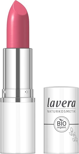 lavera Cream Glow Lipstick Pink Universe 08 | vegane Naturkosmetik, Intensive Farbe, seidig-glänzendes Finish, Bis zu 6 Stunden Halt