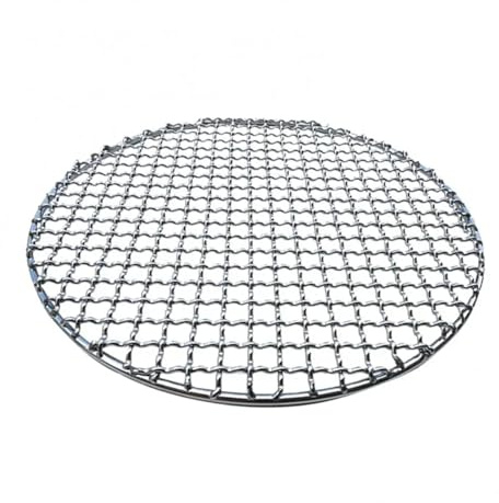 Stainless Steel Round BBQ Net Grill Roast Mesh Net Barbecue Baking Pan Mat Grid Camping Picnic Baking Kitchen Accessory(15cm)