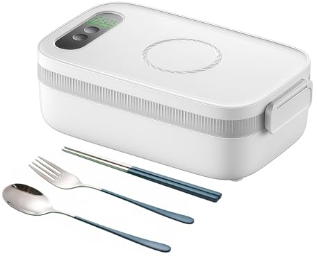 Boîte à déjeuner chauffante 14 000 mAh sans fil avec chauffage uniforme à 360 ° pour bureau, camping, voyage, travail