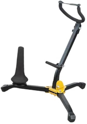 sporful Saxophone Stand Holder for Alto Tenor Sax, Foldable Lightweight Iron Tripod Base with Rubber Pads, Stage Instrument Accessory
