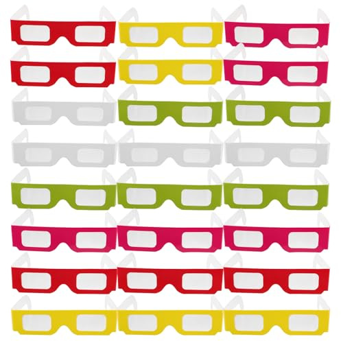 Homoyoyo 3D-filmbrille 30stücke Papier Bunt Halloween Mottoparty Kinder | Leicht und Bequem, für Partys und Festliche Feiern, 30 Stück, Kinderpartyartikel