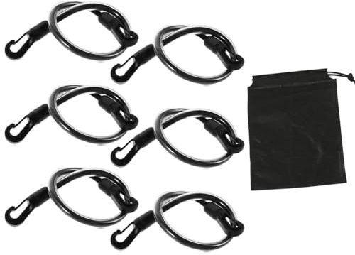Kellegour 6 pcs Pferdedecken-Gurte,Plastifizierte Schweifkordel Kunststoffummantelt Schwarz,Ersatz-Beinriemen Für Pferdedecken,Schweifriemen Pferd,Dehnbare Schweifkordel Für Den Winterbedarf,56cm