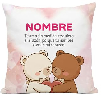 ZPUBLI+ Cojín Personalizado con Foto y Texto (30X50)