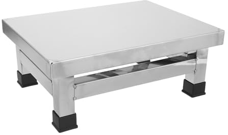 EPIGEIST Tabouret Carré en Acier Inoxydable 201 sans Dossier 31x24x12 Cm Antidérapant pour Salle de Bain, Laboratoire et Hôpital, Marchepied Robuste, Petit Tabouret Imperméable Facile