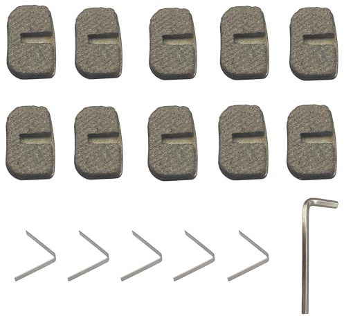 Strongthium Lot de 10 Plaquettes de Frein à Disque pour Pocket Bike 49cc 50cc 97cc, Kit de Freinage avec Clis pour Mini Moto Dirt Bike Cross SYX Moto, Kerox, Apollo, Remplacement Universel
