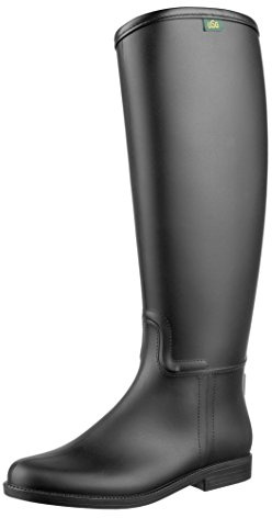 USG Happy Boot Starter Botas de equitación negro mate 100% impermeables EU 33, 42 hombres, unisex, para adultos, clásicas, planas, impermeables, para equitación, festividad, naturaleza