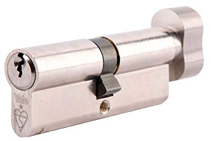 Yale KMT3540-NP Euro Thumbturn 1 Star Kitemarked Cylinder, 3 Keys Supplied, High Security, Boxed, Suitable for All Door Types, 35:10:40 (85 mm), Nickel Finish