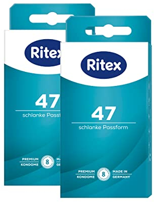 Ritex 47 Kondome, Kleines Kondom, Sicheres Gefühl Durch Festeren Sitz, 16 Stück, Made In Germany