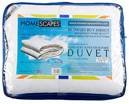 Homescapes Warme Kinderdecke, Ganzjahres-Bettdecke 120x150 cm, Stepp-Bettdecke wie Daunen aus Super-Mikrofaser, Bettdecke Kinder mit 450 GSM Füllung, Wärmeklasse 3-4