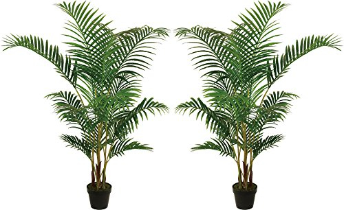 Beste künstliche Areca-Palme, 150 cm, tropisch, für Wintergarten, Büro, Innenbereich, Außenbereich, Garten.