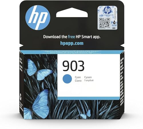 HP 903 Cyan, Original Druckerpatrone | Tinte für HP OfficeJet 6900, HP OfficeJet Pro 6900, ~315 Seiten (T6L87AE)